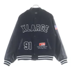 X-LARGE (エクストララージ) 24AW OG LOGO VARSITY JACKET オージーロゴ バーシティジャケット スタジアムジャンパー ブラック 101244021005