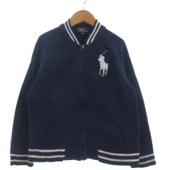 ポロ バイ ラルフローレン Polo by Ralph Lauren ブルゾン ジャケット 長袖 ビックポニー 紺 ネイビー 7 ■GY35