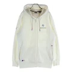PUMA (プーマ) ×BMW Zip Up Parka ロゴプリントジップアップパーカー 533370-02 ホワイト
