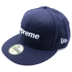SUPREME (シュプリーム) 17SS ×NEW ERA×PLAYBOY Box Logo Cap ボックスロゴ バック刺繍 キャップ 帽子 ネイビー