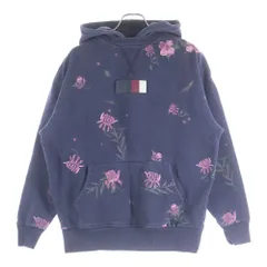 KITH (キス) 19AW Rose Frowers parker ローズフラワー柄 ボックスロゴ プルオーバーフーディーパーカー ネイビーのサムネイル