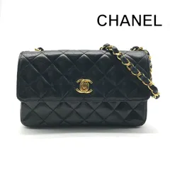 美品 CHANEL シャネル ココマーク ミニ マトラッセ ターンロック レザー チェーン ショルダー バッグ レディース ブラック r852