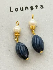 チェコビーズピアス パールピアス 小ぶりピアス 樹脂ピアス