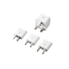 （まとめ）エレコム 海外用変換プラグ/4種セット T-HPSETWH〔×2セット〕