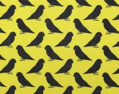【ゆきちゃん限定】X2717 コザクラインコ柄 シルエット イエロー 1m
