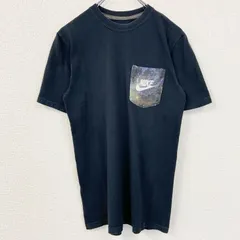 古着 used　NIKE　ナイキ　半袖ロゴプリントTシャツ　胸ポケット　クルーネック　黒　ブラック　春夏服　Sサイズ【値引き交渉OK！】