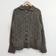 PEARLY GATES DAY NAP パーリー ゲイツ カーディガン ニット ケーブル編み ウール100% メンズ 1 グレー系 C28のサムネイル