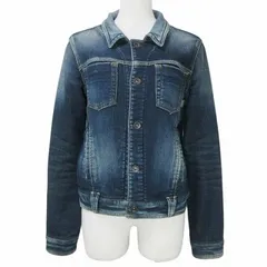 ヤヌーク YANUK デニットジャケット スゥェットデニム 裏毛 S 紺 ネイビー X