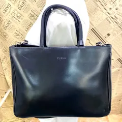 フルラ ハンドトートバッグ 革 黒フォーマル ビジネス GB133