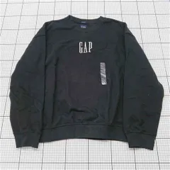 ◇ ⊇ ギャップ GAP VINTAGESOFT クルーネックスウェット ブラック系 メンズL E  【1602040003189】