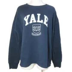 スタディオクリップ Studio Clip YALE スゥェットプルオーバー トレーナー 長袖 裏起毛 プリント フリーサイズ 紺 ネイビー /X