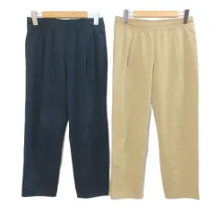 ユニクロ UNIQLO 2点セット 21SS ウルトラストレッチアクティブテーパードアンクルパンツ 241-433739 色違い まとめ S ベージュ ネイビー X