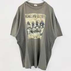 古着 used　PRO WEIGHT　半袖ビッグプリントTシャツ　レトロデザイン　クルーネック　カーキー　XXLサイズ【値引き交渉OK！】