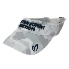 マスターバニー MASTER BUNNY EDITION サンバイザー 帽子 ゴルフウェア カモ柄 迷彩 ロゴ刺繡 FR グレー系 /X