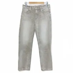 アッパーハイツ upper hights THE NINETY′S ナインティーズ デニム パンツ ジーンズ アンクル丈 ダメージ加工 ストレッチ 23 S相当 セピア /X