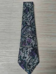 ピエールカルダン ネクタイ シルク 総柄 抽象柄 紫