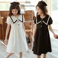 韓国子供服 女の子 ワンピース フォーマル 即購入OK 発表会 受験用 半袖 夏着 キッズ ワンピース 姉妹 ワンピー 夏ワンピ 膝丈上 記念日 イベント 誕生日 ワンピース 小学生 通学着 ホワイト ブラック 120cm xkxiaoz219