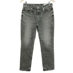 アッパーハイツ upper hights 139336 NINETY'S アンクル テーパード デニム パンツ ジーンズ ダメージ加工 24 ブラック グレー