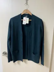 UNIQLO メンズ ラムウール 100% カーディガン (未使用)
