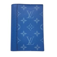 Louis Vuitton 青 レザー 名刺入れ - メルカリ
