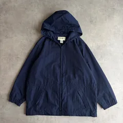 90s/Eddie Bauer/エディーバウアー/ナイロンジャケット/マウンテンパーカー/ダブルジップ/腰ドローコード/ソリッド/ノームコア/ミドル丈/ネイビー/紺/jmaple