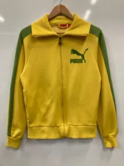 ピB356⚫︎PUMA⚫︎プーマ⚫︎アウター⚫︎ジャケット⚫︎フルジップ⚫︎トレーニングウェア⚫︎スポーツ⚫︎ユニセックス⚫︎sizeS⚫︎黄×緑