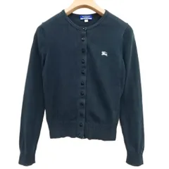 バーバリーブルーレーベル BURBERRY BLUE LABEL ニットカーディガン コットン 濃紺 ダークネイビー 36 