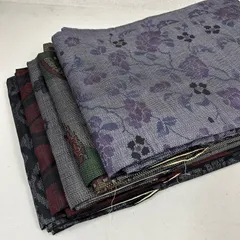 大島紬 着物 正絹 5着 着物まとめ売り リメイク材料 m-1005