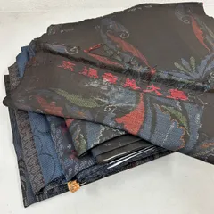 大島紬 着物 正絹 5着 着物まとめ売り リメイク材料 m-1006