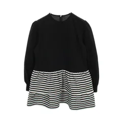 BORDERS at BALCONY ボーダーズアットバルコニー BODER TIERED TOP カットソー ブラック  その他トップス