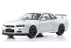 【新品】ミニカー 1/43 日産 スカイライン R34 GT-R VスペックII(ホワイトパール) [KS03936W]のサムネイル