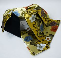 袋帯 正絹 西陣織 花文庫 作り帯 結び帯 着付け不要 金色 NO43237 