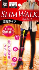 スリムウォーク 美脚タイツ 80デニール S-Mサイズ ブラック [ブラック] [Free Size]