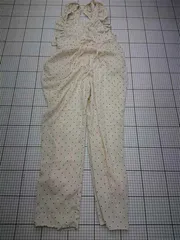 ◇ Θ エムズエキサイト ems excite プリントフリルサロペット F ホワイト系 レディース E  【1602130008629】