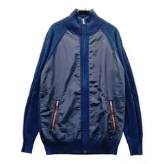 サイズ：L ADIDAS GOLF アディダスゴルフ  長袖 ニット切替 ジップジャケット  ネイビー系 [240101638332] ゴルフウェア レディース ストスト