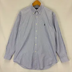 RALPH LAUREN BLAIRE 90年代 ボタンダウン ストライプ 長袖シャツ サイズS  ワンポイント 0803030201 01　ラルフローレン