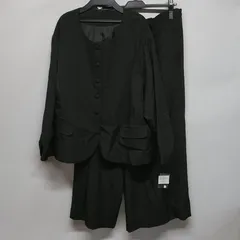 レディース　スーツ　セレモニー　ジャケット　パンツ　ワイドパンツ　ブラック　大きいサイズ　5L  ☆KP-027☆