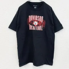 古着 used　Champion　チャンピオン　半袖プリントTシャツ　デイビットソン　バスケ　クルーネック　黒　ブラック　Lサイズ【値引き交渉OK！】