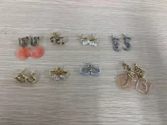 ！２　イヤリング8点セット　シルバー ゴールド パール ハート 月 【アクセサリー】【0.5】