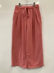 ピB357⚫︎green labl relaxing gilr⚫︎グリーンレーベル リラクシングガール⚫︎タック⚫︎ワイドパンツ⚫︎ウエストゴム⚫︎ドロスト⚫︎レディース⚫︎size38⚫︎ピンク