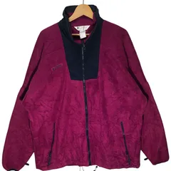 Columbia/コロンビア フリースジャケット ドローコード フルジップ ジップアップ ライトアウター 長袖 ワンポイント刺繡 オーバーサイズ パープル/ネイビー