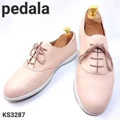 ペラダ　美品　アシックスウォーキング　本革　レザー　ライトピンク　23.5cm