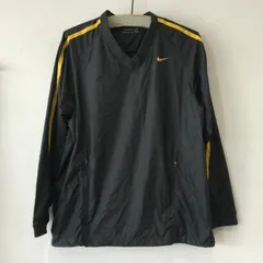 3044 NIKE GOLF ナイキ ゴルフ Vネック ナイロン プルオーバー ジャケット ピステ L ポリエステル ブラック
