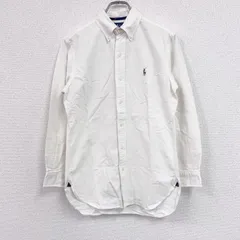 古着 used　Ralph Lauren　ラルフローレン　CLASSIC FIT　長袖ボタンダウンシャツ　白　ホワイト　Sサイズ