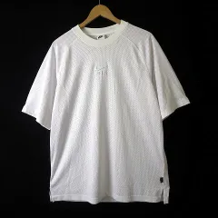 ナイキ NIKE エアー AIR メッシュ Tシャツ オーバーサイズ ロゴ 刺繍  DX0157-100 クルーネック プルオーバー 半袖 M 白 ホワイト 国内正規品