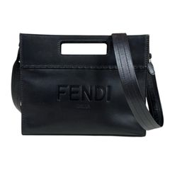 未使用に近い】フェンディ オールレザー サコッシュ ショルダーバッグ 