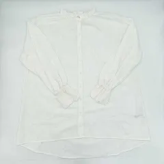 Samansa Mos2 blue　サマンサモスモスブルー　袖レースブラウス　オフホワイト　フリーサイズ　〇□