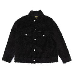 イヴサンローランYves Saint Laurent ウールパイピング切替ノーカラー