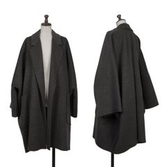 イヴサンローランYves Saint Laurent ウールパイピング切替ノーカラー