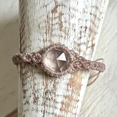 宝石質ローズクォーツ　指輪